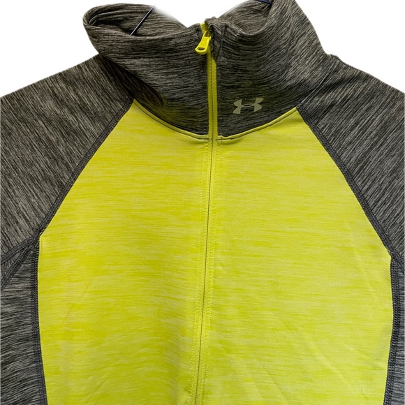 Under Armour Cold Gear Neon Yellow and Gray Lightweight Jacket - Picture 4 of 5